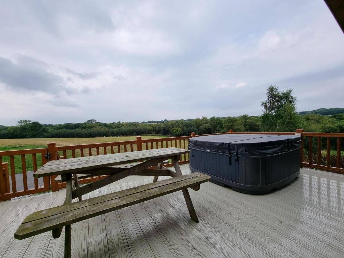 Beautiful Willow Lodge 67-4-6 Persons-Private Hot Tub-Pet Friendly-Tranquil Holiday Away From It All Yet Not Far To St Austell-The Holiday Home Has Two Bedrooms, Living & Dining Area, Equipped Kitchen -Decking-Al Fresco Dining-Fishing Lakes-Pet Frien Grampound Екстериор снимка